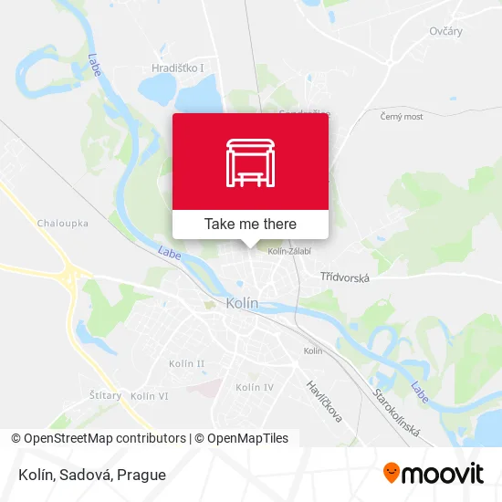 Карта Kolín, Sadová