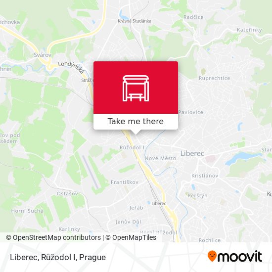 Liberec, Růžodol I map