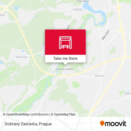 Dobřany Zastávka map