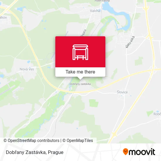 Карта Dobřany Zastávka