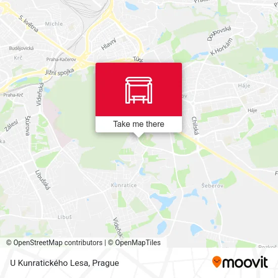 Карта U Kunratického Lesa