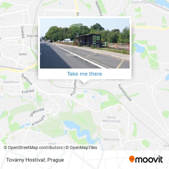 Továrny Hostivař map