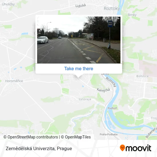 Zemědělská Univerzita map