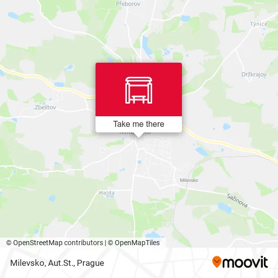 Карта Milevsko, Aut.St.