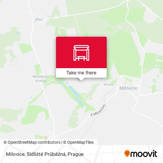 Milovice, Sídliště Průběžná map
