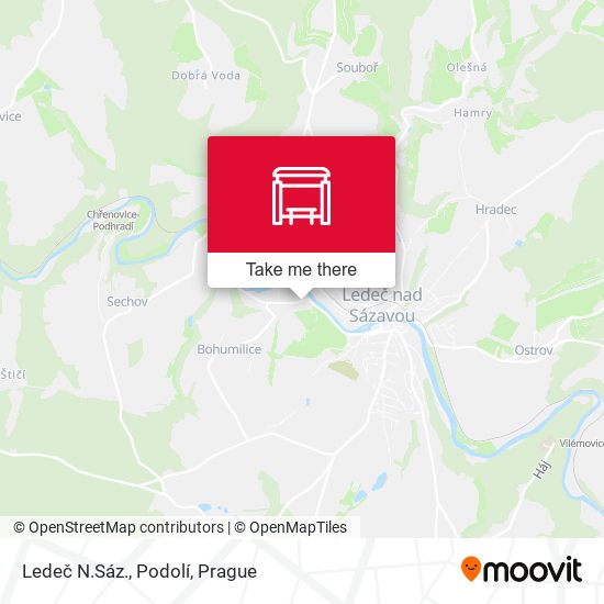 Ledeč N.Sáz., Podolí map