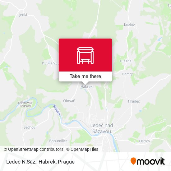 Ledeč N.Sáz., Habrek map