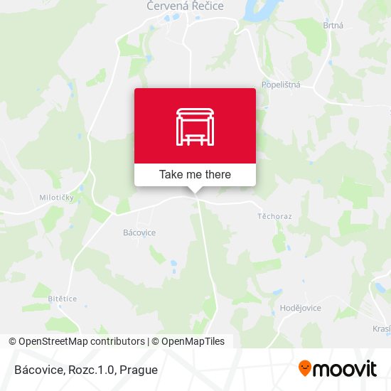 Карта Bácovice, Rozc.1.0