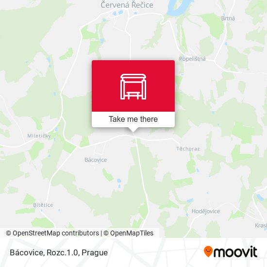 Карта Bácovice, Rozc.1.0
