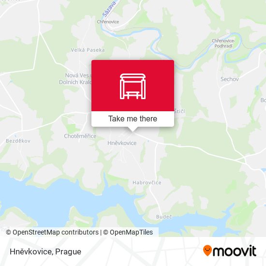 Hněvkovice map