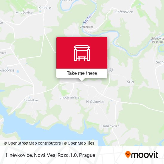 Hněvkovice, Nová Ves, Rozc.1.0 map