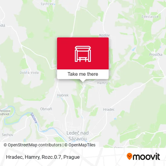 Карта Hradec, Hamry, Rozc.0.7