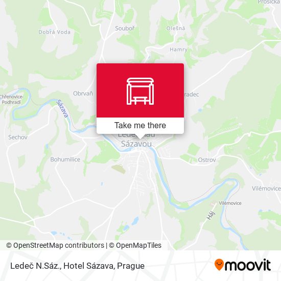 Ledeč N.Sáz., Hotel Sázava map