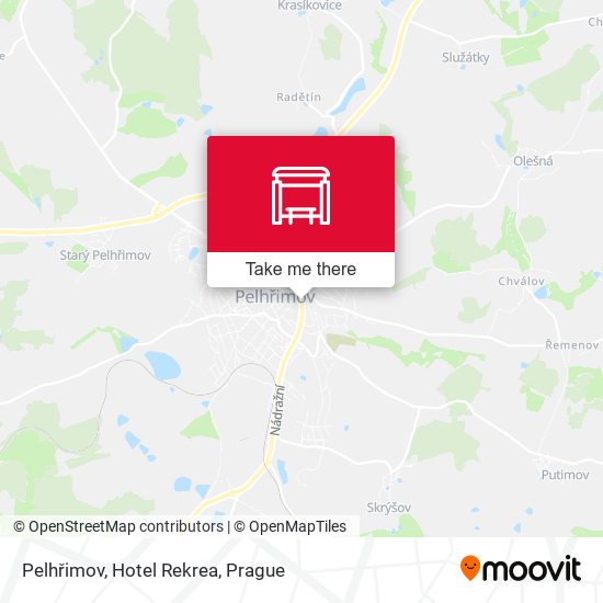 Pelhřimov, Hotel Rekrea map
