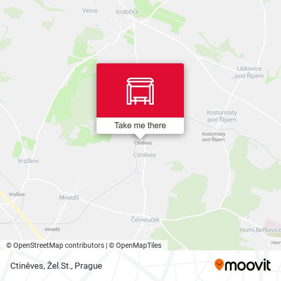 Ctiněves, Žel.St. map