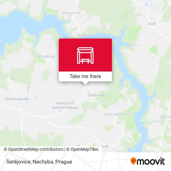 Šetějovice, Nechyba map