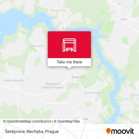 Карта Šetějovice, Nechyba