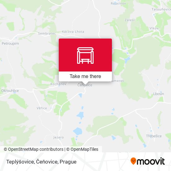 Teplýšovice, Čeňovice map