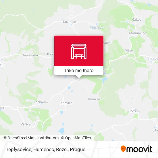 Карта Teplýšovice, Humenec, Rozc.