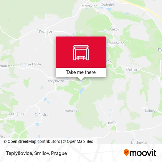 Карта Teplýšovice, Smilov