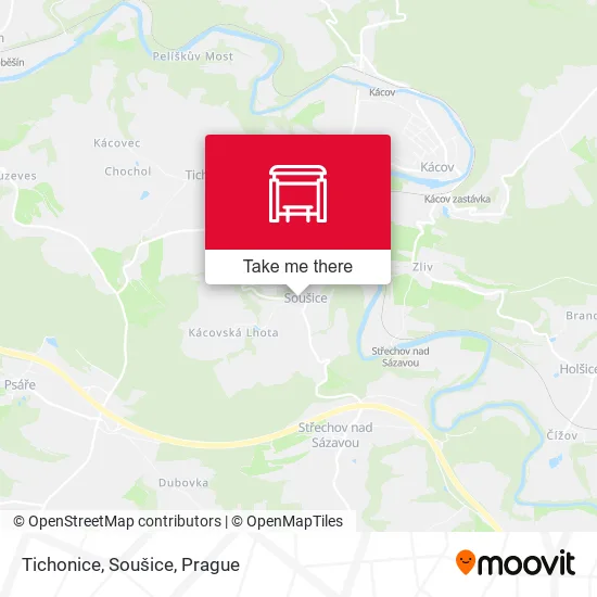 Карта Tichonice, Soušice