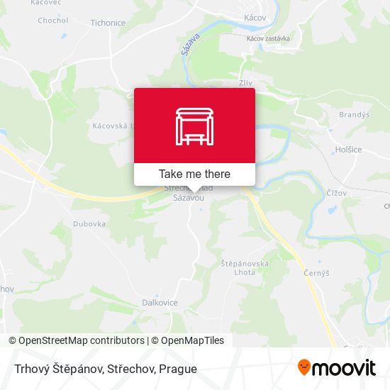 Trhový Štěpánov, Střechov map