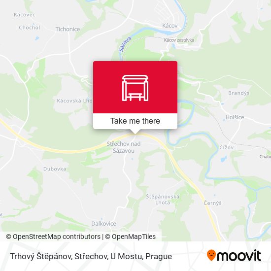 Trhový Štěpánov, Střechov, U Mostu map