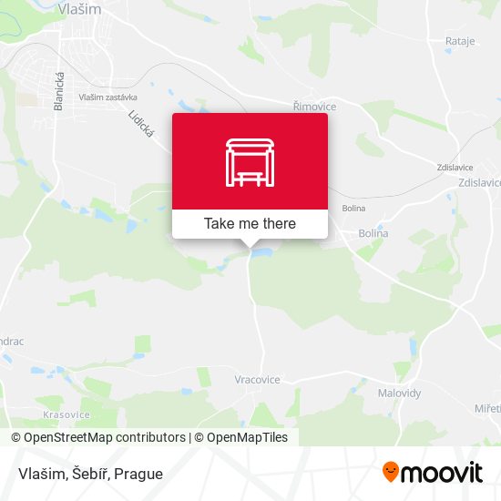 Vlašim, Šebíř map