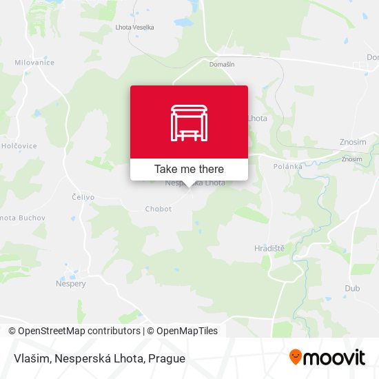 Vlašim, Nesperská Lhota map