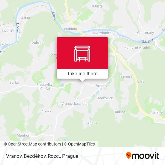 Vranov, Bezděkov, Rozc. map