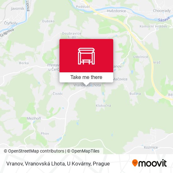 Vranov, Vranovská Lhota, U Kovárny map