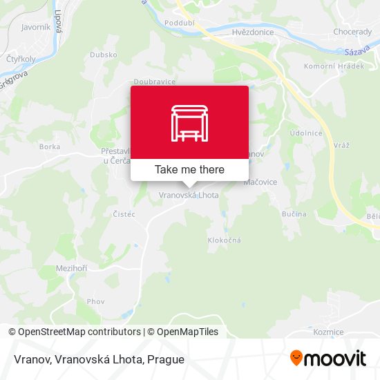 Vranov, Vranovská Lhota map