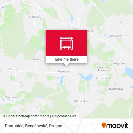 Postupice, Benešovská map