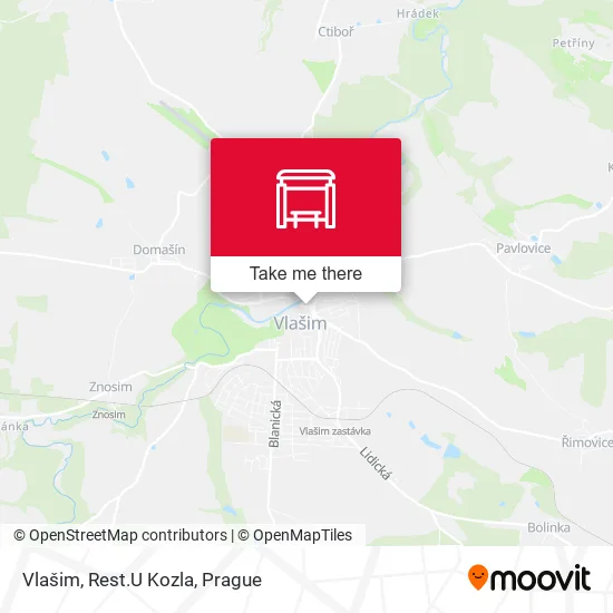 Карта Vlašim, Rest.U Kozla