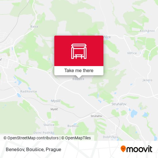 Карта Benešov, Boušice