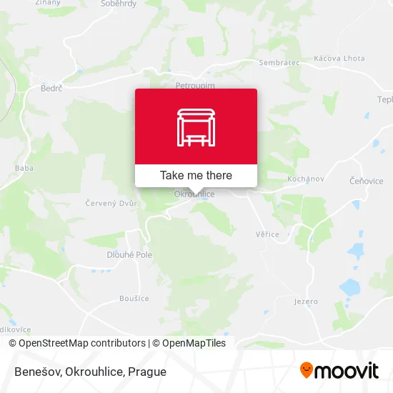 Карта Benešov, Okrouhlice