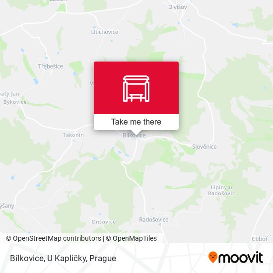 Bílkovice, U Kapličky map