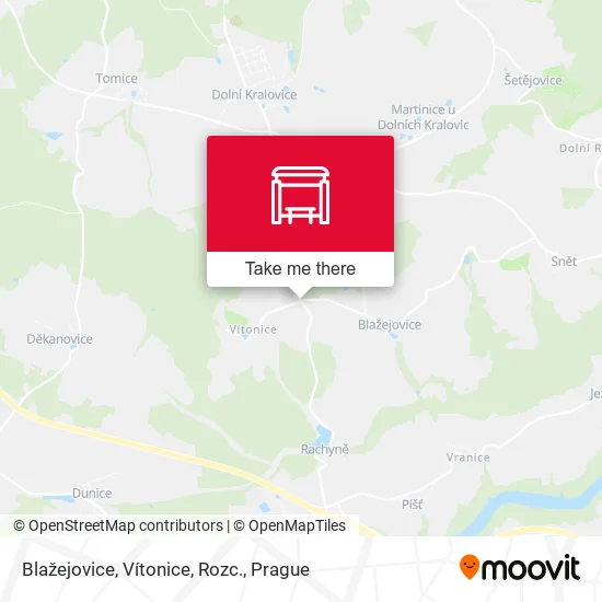 Карта Blažejovice, Vítonice, Rozc.
