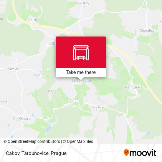 Čakov, Tatouňovice map