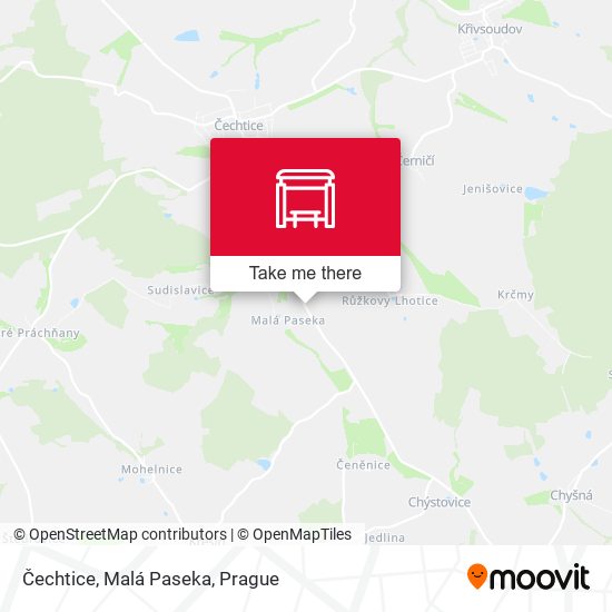 Карта Čechtice, Malá Paseka