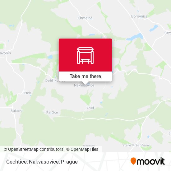 Čechtice, Nakvasovice map