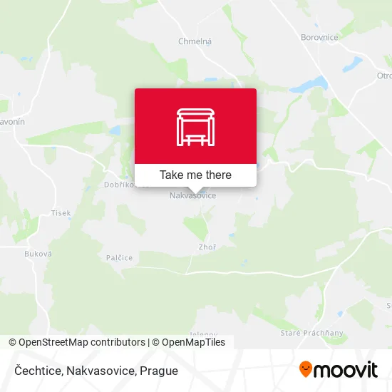 Čechtice, Nakvasovice map