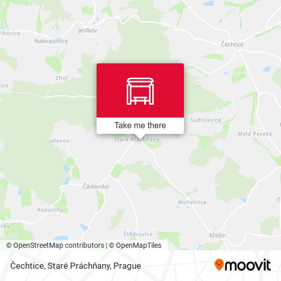 Čechtice, Staré Práchňany map