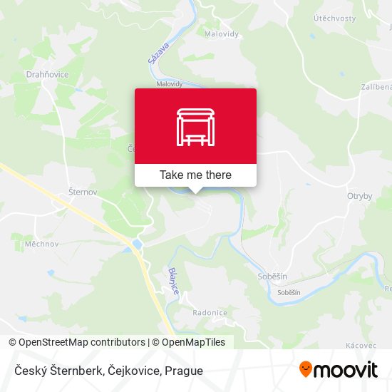 Český Šternberk, Čejkovice map