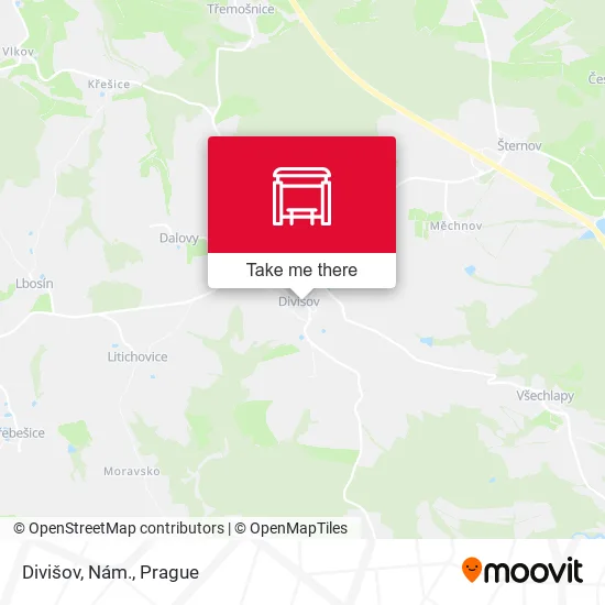 Карта Divišov, Nám.