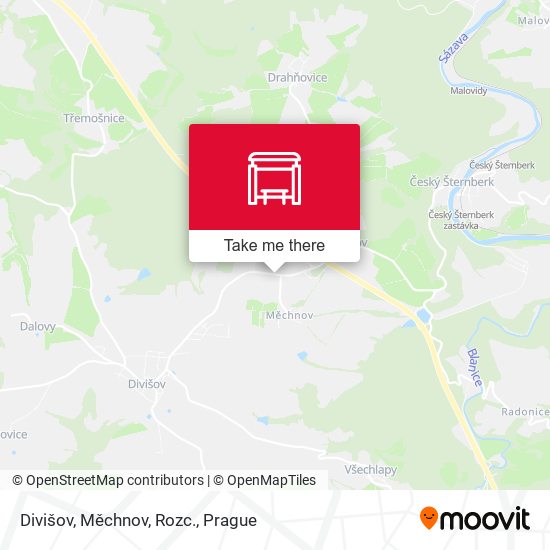 Карта Divišov, Měchnov, Rozc.