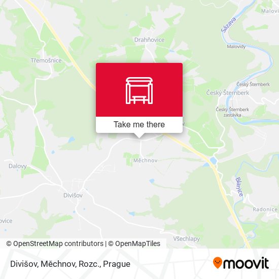 Карта Divišov, Měchnov, Rozc.