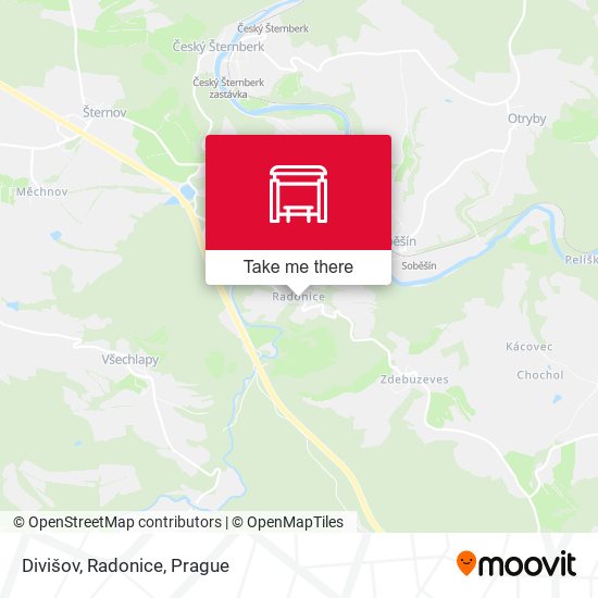 Divišov, Radonice map