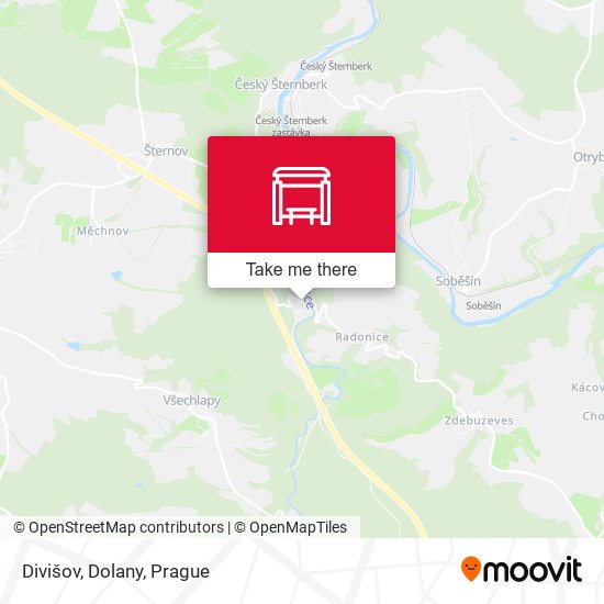 Divišov, Dolany map