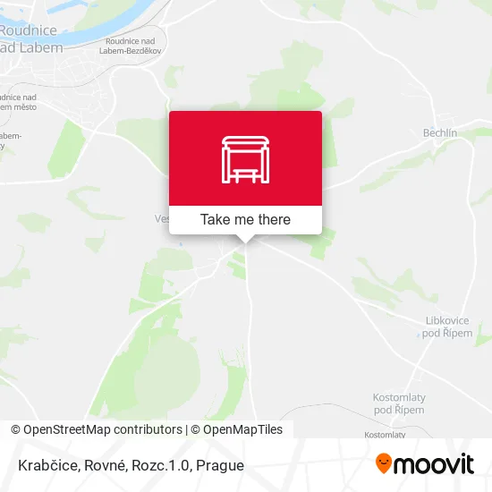 Карта Krabčice, Rovné, Rozc.1.0